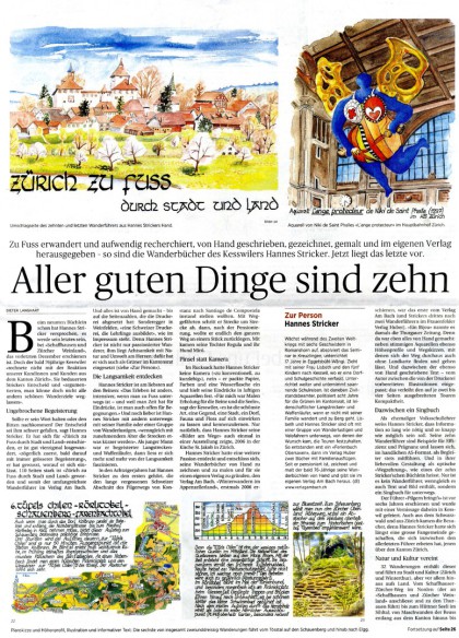 Wanderbücher Hannes Sticker Ostschweiz am Sonntag